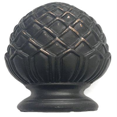 Urbanest Pineapple Lamp Finial, 2-inch Tall, Distressed Black