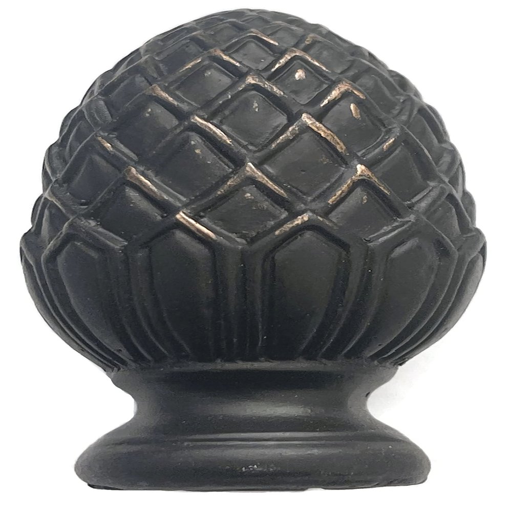 Urbanest Pineapple Lamp Finial, 2-inch Tall, Distressed Black