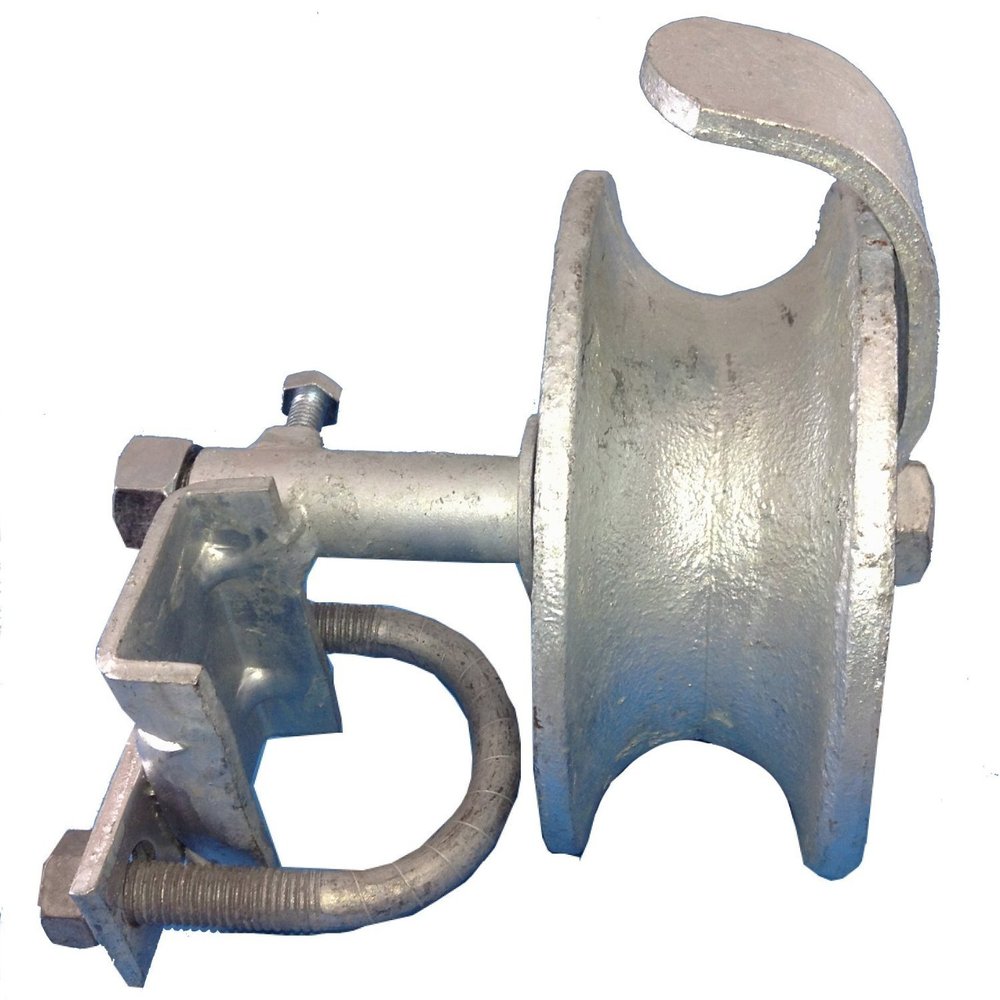 Rolling Gate Track Wheel for Sliding Chain Link Fence Heavy Duty Cast Iron Wheel with Galvinized coating, Rear Roller Guide with Hardware