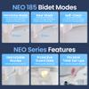 LUXE Bidet NEO 185 - Dual Nozzle, Self-Cleaning, Non-Electric Bidet Attachment for Toilet Seat, Adjustable Water Pressure, Rear & Feminine Wash (Blue) view 3