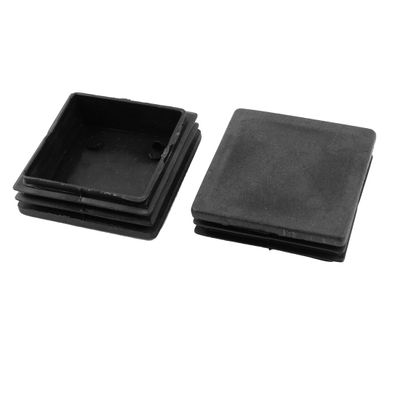 uxcell Plastic Square Cover Tube Inserts End Blanking Cap 50x50mm 2Pcs Black