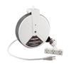 Steelman White 30-Foot Cord 13 Amp Tri-Tap Reel, 16-gauge Sheet Metal Reel Housing, 120V, 60Hz Inline Circuit Breaker, Housing Hooks into Garage or Auto Shop Ceiling view 1