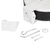 Steelman White 30-Foot Cord 13 Amp Tri-Tap Reel, 16-gauge Sheet Metal Reel Housing, 120V, 60Hz Inline Circuit Breaker, Housing Hooks into Garage or Auto Shop Ceiling view 4