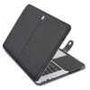 MOSISO Compatible with MacBook Air 13 inch Case A1369 A1466 Older Version 2010-2017 Release, PU Leather Case Portfolio Protective Stand Cover Sleeve, Black view 1