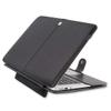 MOSISO Compatible with MacBook Air 13 inch Case A1369 A1466 Older Version 2010-2017 Release, PU Leather Case Portfolio Protective Stand Cover Sleeve, Black view 2