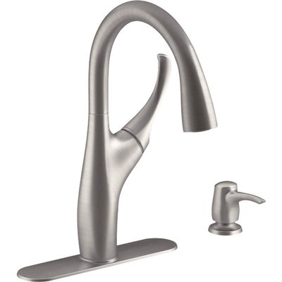 Kohler K-R72511-SD-VS Mazz Kitchen Sink Faucet, Vibrant Stainless
