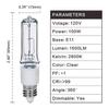 GMY JDE11 120V 100W T4 JDE11 Bulb, Mini Candelabra Base E11 Bulb, 1600lm 2800K Clear Dimmable 100 watt Halogen Light Bulbs for Ceiling fan light bulbs Replace E11 Led Bulb - 4Pack view 3