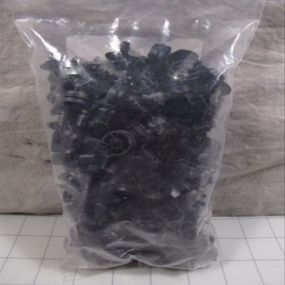 HellermannTyton 151-00927 Fir Tree C Clip, Bundle Dia .24"-.3", Panel .028"-.25", Mnt Hole Dia .26", PA66HIRHSUV, Black, 100/pkg
