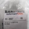 HellermannTyton 151-00927 Fir Tree C Clip, Bundle Dia .24"-.3", Panel .028"-.25", Mnt Hole Dia .26", PA66HIRHSUV, Black, 100/pkg view 3