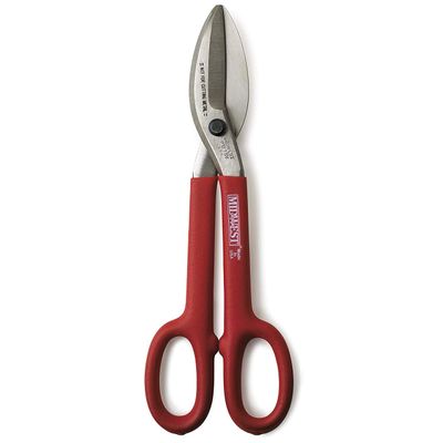 Midwest Vinyl Siding Snip - 12-Inch Straight/Wide Curved Soft Material Cutter, Made in The USA - MWT-127SV