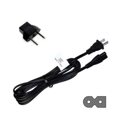 HQRP AC Power Cable Cord, 10 ft Long for Sharp LC-42HT3 LC-42HT3U LC-42LE620UT LC-46D65 LC-46D65U LC-46D78UN LCD HDTV Smart TV Mains Cable Plus HQRP Euro Plug Adapter