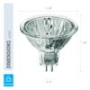 KOR 20W MR11 Halogen Flood Light Bulbs with Lens, GU4 2-Pin Base, 10-Pack view 3