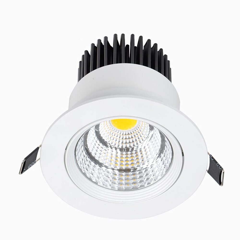 LUMINTURS 12W 5 Inches Flush Mount COB-Chipset Anti-glare LED Ceiling Recessed Light Fixture Modern Decor Indoor Lamp