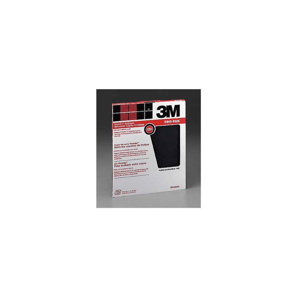3M 6086615 Wet & Dry Sandpaper 220A 9 x 11 In.