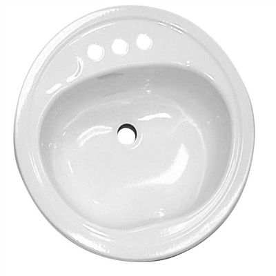 Bathroom Sink with Overflow Finish: Bone