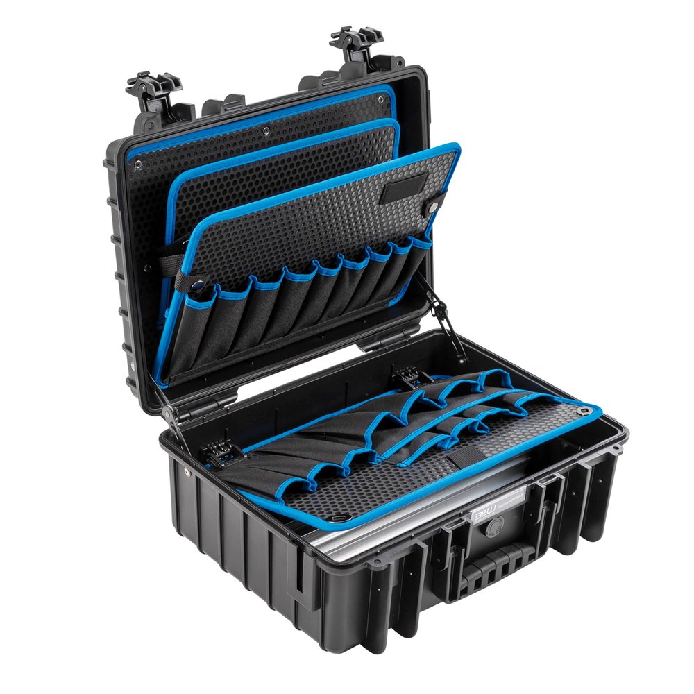 B&W INTERNATIONAL Jet 5000 Outdoor Tool Case with Pocket Tool Boards, Black
