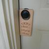 Door Hanger - Shh Sleeping Babies Door Knob Sign - Raw Wood view 3