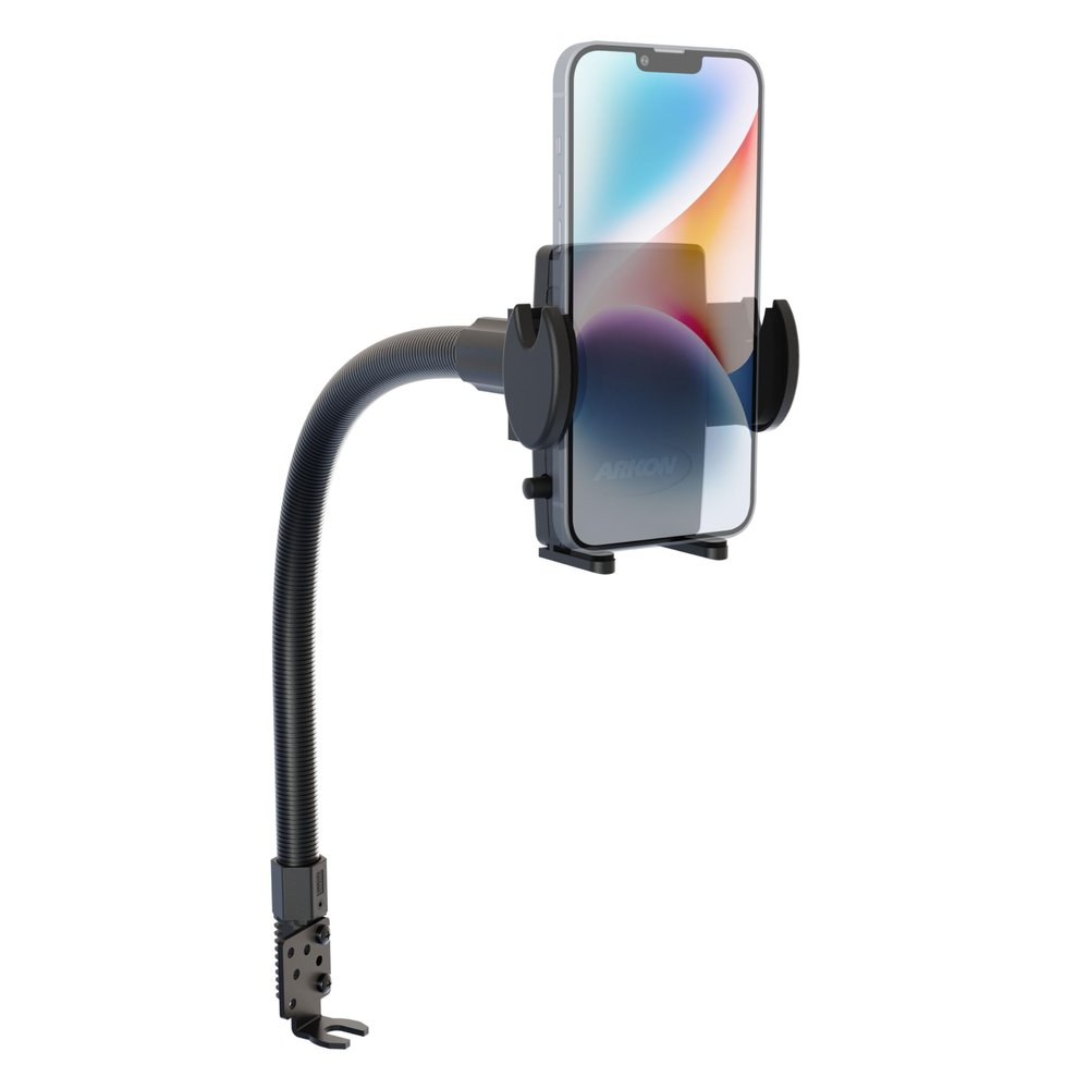 ARKON Mounts - Phone Holder with Car Seat Rail Mount | Car Phone Stand with Flexible 22" Arm | Professional-Grade Durability | Phone Holder For Car | For iPhone, Samsung, Google, Nokia, other phones