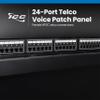 ICC 24-Port Voice Patch Panel, 8P2C Female Amphenol, 1U 19-Inch Rackmount view 2