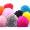 Pamir Tong 10pcs 8cm DIY Genuine Rabbit Fur Pompom ball Furry Ball for Mobile Phone Tag, Handbag Charm, Use for Keychain and Other Jewelry Making view 1