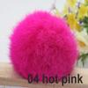 Pamir Tong 10pcs 8cm DIY Genuine Rabbit Fur Pompom ball Furry Ball for Mobile Phone Tag, Handbag Charm, Use for Keychain and Other Jewelry Making view 3