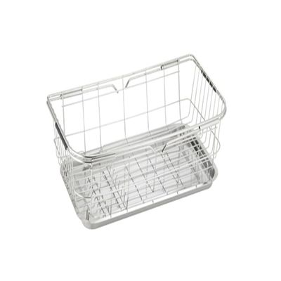 Minexmetal Sink Draining Basket, Sliding Type, Tray Included