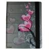 Case for iPad Air 2 -JYtrend 360 Degrees Rotating Stand Leather Magnetic Smart Cover with Wake Sleep Feature for iPad Air 2(2014 Model) with Screen Protector, Stylus,Cleaning Cloth, Pink Heart Flower view 2