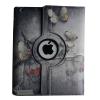 Case for iPad Air 2 - JYtrend 360 Degrees Rotating Stand Leather Magnetic Smart Cover with Wake Sleep Feature for iPad Air 2 with Bonus Screen Protector, Stylus and Cleaning Cloth, Butterfly Flower view 3