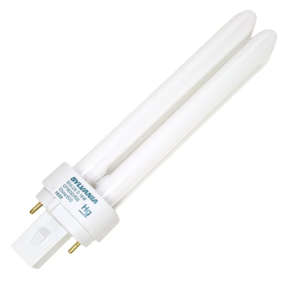 (10 Pack) Sylvania 21110 CF18DD/835/ECO 18-Watt 3500K 2-Pin Double Tube Compact Fluorescent Lamp