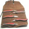 UJ Ramelson 5pc Chip Wood Carving Knife Whittling Caricature Leather Tool Roll view 1