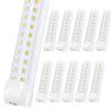 Singteam 8Ft LED Shop Light Fixture, 90W Integrated LED Tube Light,10000LM, 6500K, Clear Cover,High Output,Double Row V Shape 270 Degree LED Lighting for Garage Warehouse Workshop Basement (10Pack) view 1