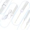 Singteam 8Ft LED Shop Light Fixture, 90W Integrated LED Tube Light,10000LM, 6500K, Clear Cover,High Output,Double Row V Shape 270 Degree LED Lighting for Garage Warehouse Workshop Basement (10Pack) view 2