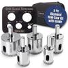 Drilax 5-Pc Diamond Hole Saw Set 3/4 to 1-1/2 Inch with Guide & Case view 1