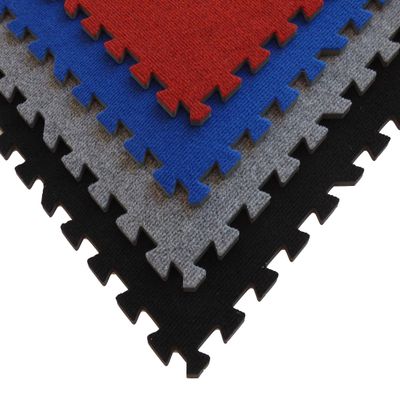Square Brands - Interlocking Foam Floor Carpet Tiles - 24" x 24" x 3/8" Blue - Square Carpet Rug Tiles with Padding for Bedroom, Classroom - Soft Tiles EVA Foam Play Mat for Baby