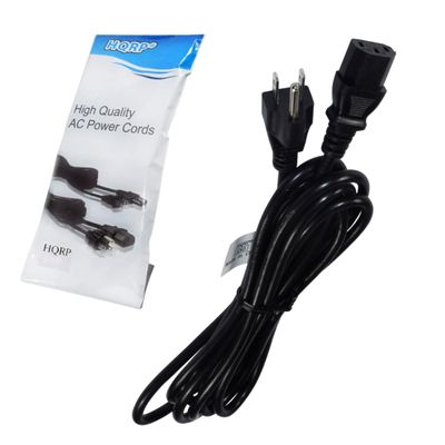 HQRP 10ft AC Power Cord Compatible with Precor EFX 5.17 5.23 5.33 EFX 5.23-AEXJ EFX 5.23-SK EFX 5.33-ST EFX5.33-ADFJ Fitness Elliptical Mains Cable, UL Listed