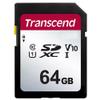 Transcend 64GB Secure Digital SDXC UHS-I Memory Card, Compatible with Olympus Pen E-PL6 Digital Camera - Class 10, U1, 100MB/s, 300 Series - Pack of 2 view 2