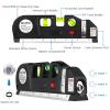 Laser Level Multi Tool, Multipurpose Cross Line Laser leveler Kit Tools with Metric Rulers 8ft/2.5M for Hanging Pictures Cabinets Tile Curtains Walls by Qooltek view 2