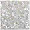 White Square Groutless Pearl Shell Tile 1 sq.ft view 1