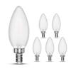 carryBC Dimmable LED Candelabra Bulb Warm White, 2700k 40W Equivalent E12 Base LED Candle Bulbs, C35 Frosted Glass Torpedo Shape Bullet Top, 360 Degrees Beam Angle, Pack of 6  view 1