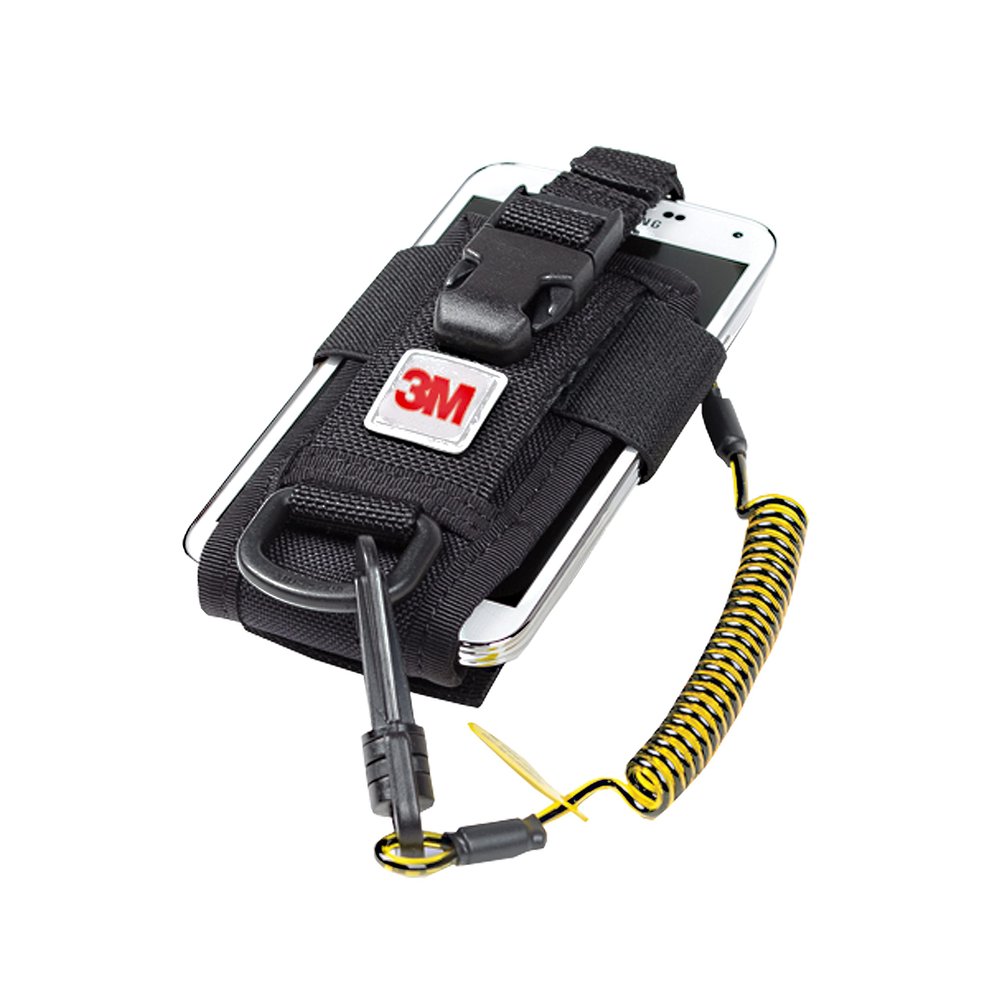 Capital Safety 3M DBI-SALA Fall Protection For Tools,1500089,Adj Radio Holster Combo w/Clip2Loop Coil and Micro D-Ring, Size To Any Portable Radio/Small Device,Mount To Harness/Belt, 5.25 inches x 2.25", Black