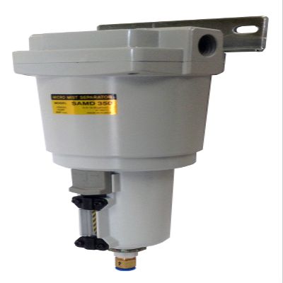 PneumaticPlus SAM250-N02BD-MEP Miniature Air line Coalescing Filter, 1/4" NPT - Metal Bowl, Auto Drain