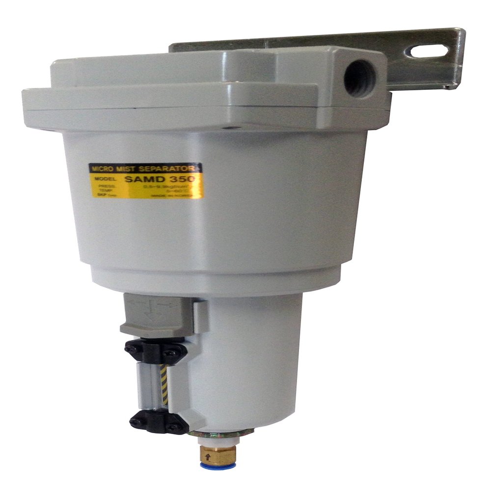 PneumaticPlus SAM250-N02BD-MEP Miniature Air line Coalescing Filter, 1/4" NPT - Metal Bowl, Auto Drain