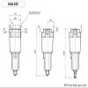 PneumaticPlus SAM250-N02BD-MEP Miniature Air line Coalescing Filter, 1/4" NPT - Metal Bowl, Auto Drain view 2