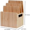 Bamboo Universal Multi Device Cord Organizer Stand and Charging Station for Smartphones, Tablets, and Laptops Includes 6-USB Port Hub Charger with Power Supply view 2