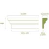 Endurathane Traditional Crosshead, 81" Bottom Width x 84 1/2" Top Width x 6"H x 1"P, Factory Primed view 2