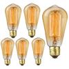 KarlunKoy Incandescent Light Bulbs,60W ST64 Edison Bulbs,E26 Warm (Amber) view 1