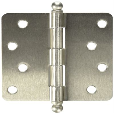Deltana S44R415-BT Steel 4-Inch x 4-Inch x 5/8-Inch Radius Hinge with Ball Tips