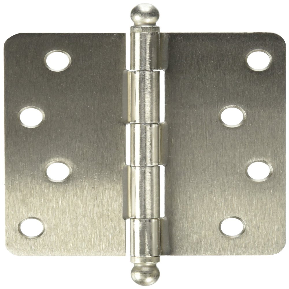 Deltana S44R415-BT Steel 4-Inch x 4-Inch x 5/8-Inch Radius Hinge with Ball Tips