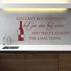 You Can't Buy Happiness Vinyl Wine Wall Quote Kitchen Wall Decal Funny Wall Sticker Home Art Decoration Brown view 2