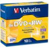Verbatim VER94839 - DVD+RW 4.7GB 4X with Branded Surface - 10pk Jewel Case - 120 Min Recording Capacity view 1